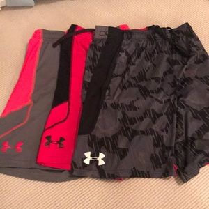 Set of 3 under armour combine its athletic shorts